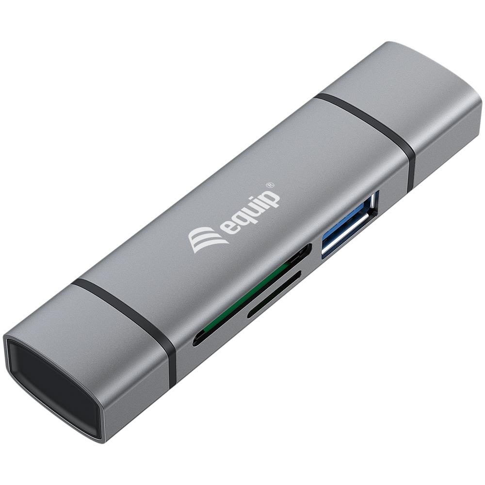245460 Lettore Di Schede Usb 3.2 Gen 1 (3.1 Gen 1) Type-a /type-c Grigio - Foto 2
