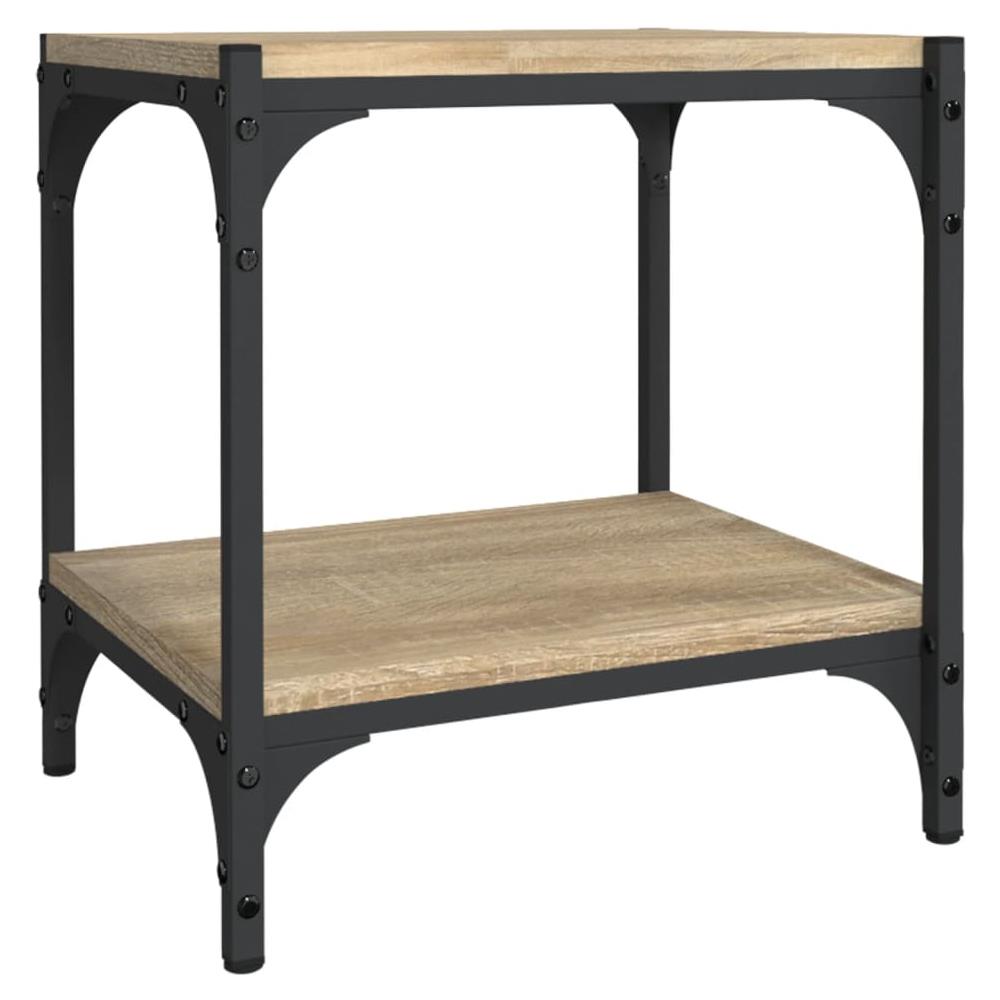 Mobile Tv Rovere Sonoma 40x33x41 Cm Legno Multistrato E Acciaio - Foto 2