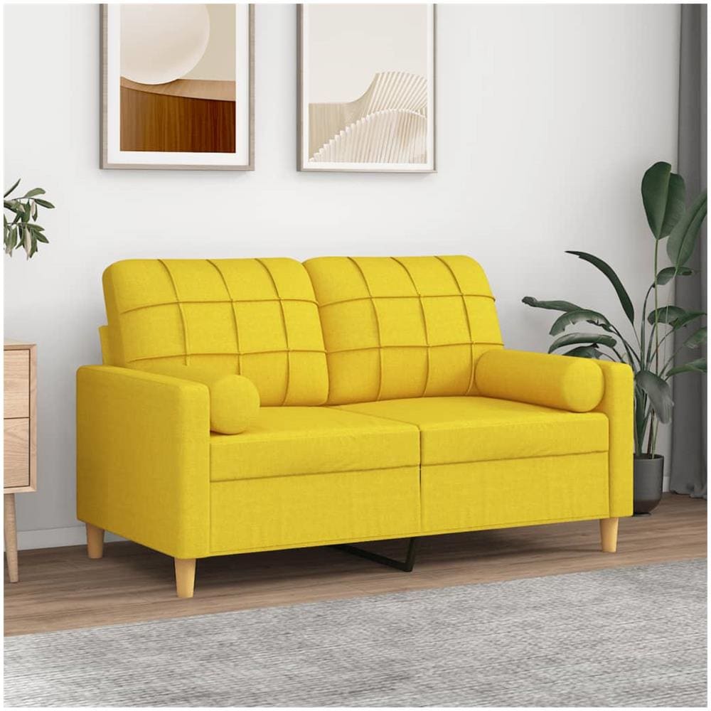 Cuscini Decorativi 2 Pz Giallo Chiaro 15x50 Cm In Tessuto - Foto 1