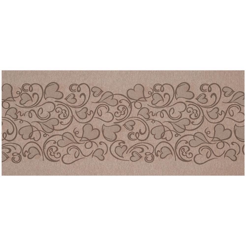 Tappeto Passatoia Tessuto Jacquard Linea Emozioni Disegno Amour Tortora 57x90 Tortora - Foto 1