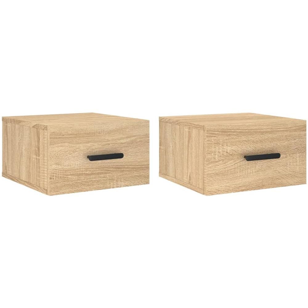 Comodini A Muro 2 Pz Rovere Sonoma 35x35x20 Cm - Foto 2