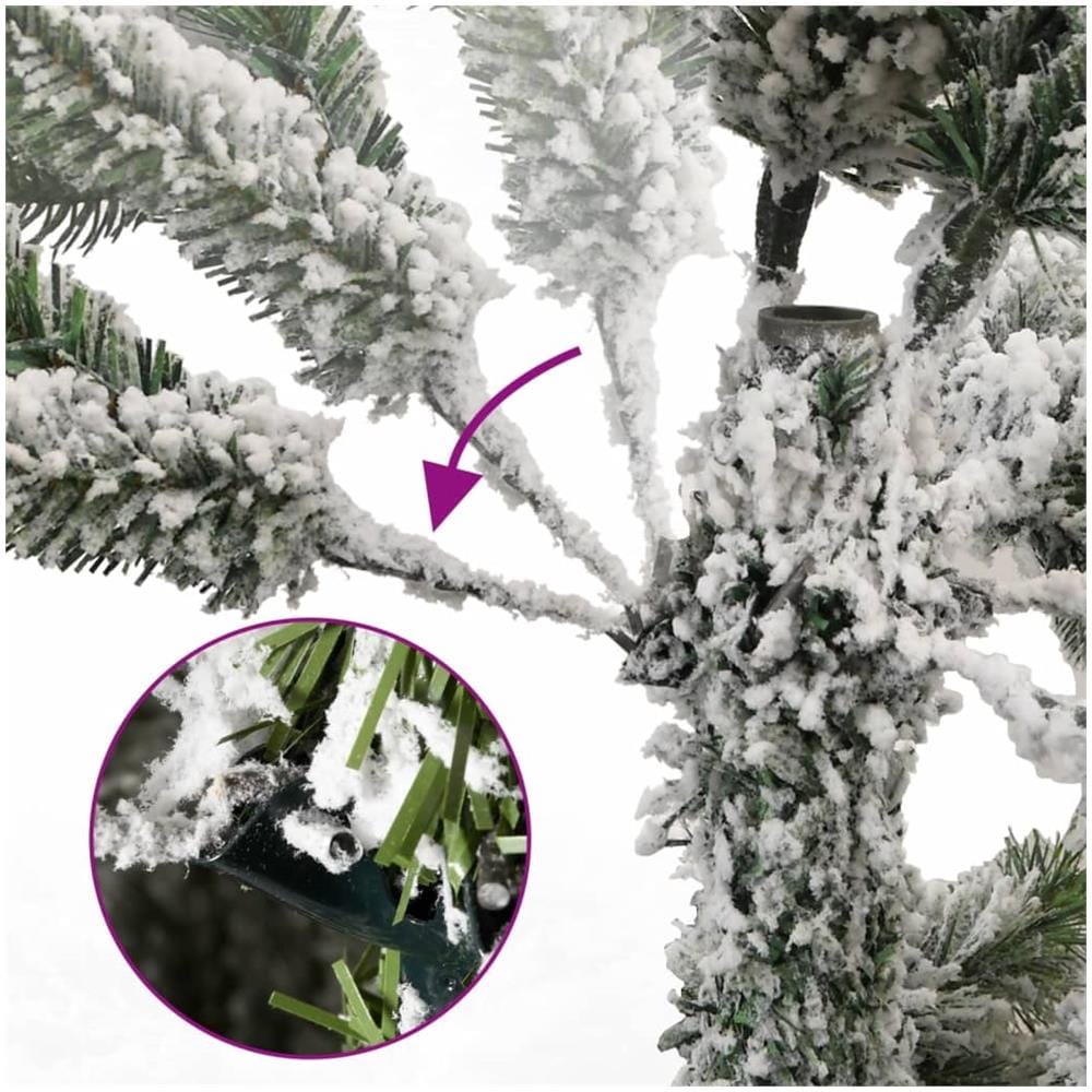 Albero Natale Artificiale Incernierato Con Neve Fioccata 240 Cm - Foto 3