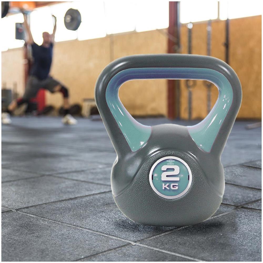 Kettlebell Esercizio Fisico Fitness Peso in Ghisa da 2 kg Impugnatura Ergonomica - Foto 2