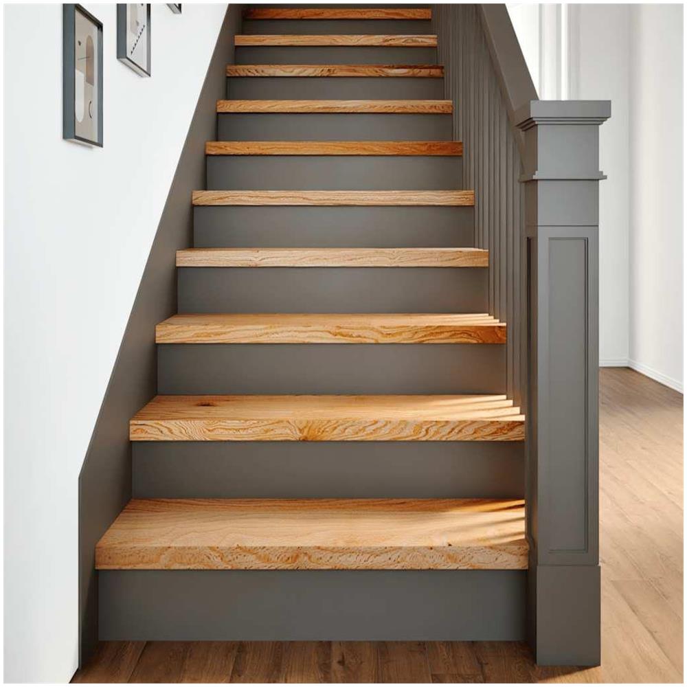 Gradini 2 pz Marrone Chiaro 70x25x2 cm Legno Massello Rovere - Foto 2