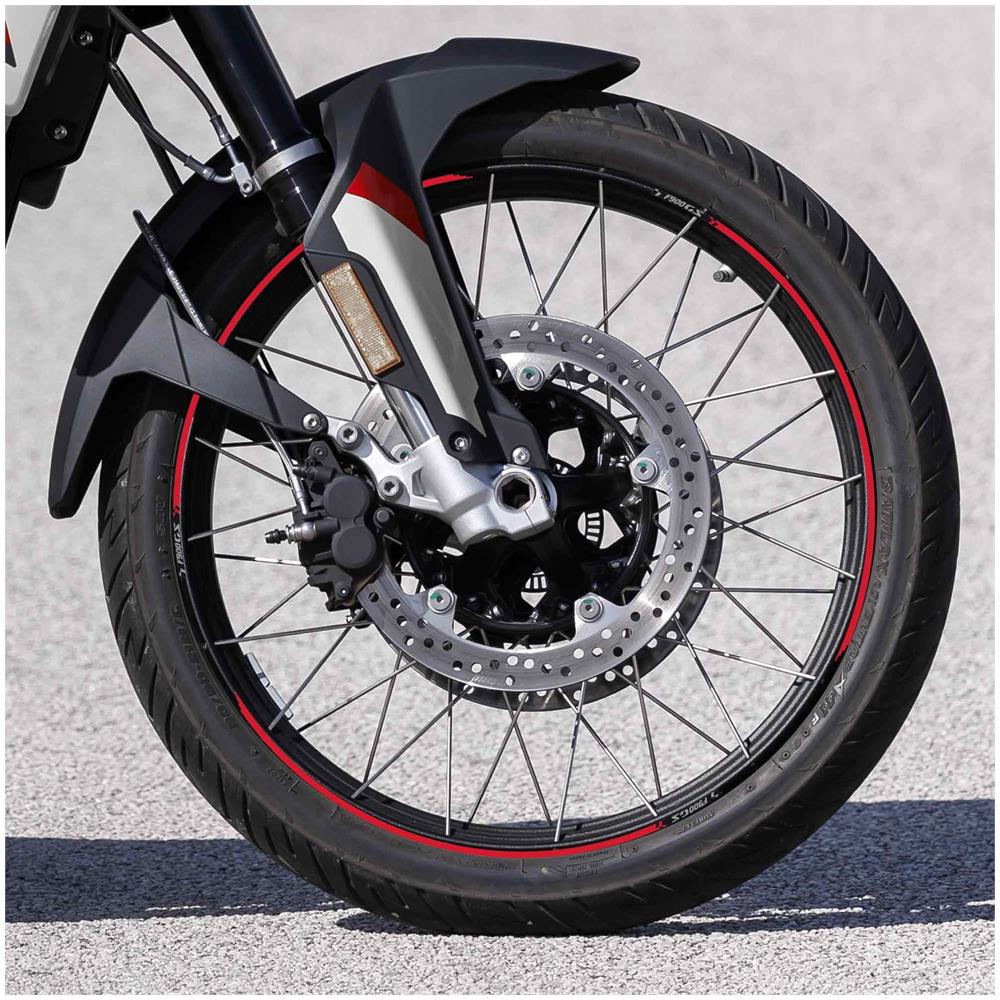 Strisce Adesive Per Cerchi Ruote Moto 21-17 Compatibili Con Bmw F900 Gs 2024 Rosso - Foto 2