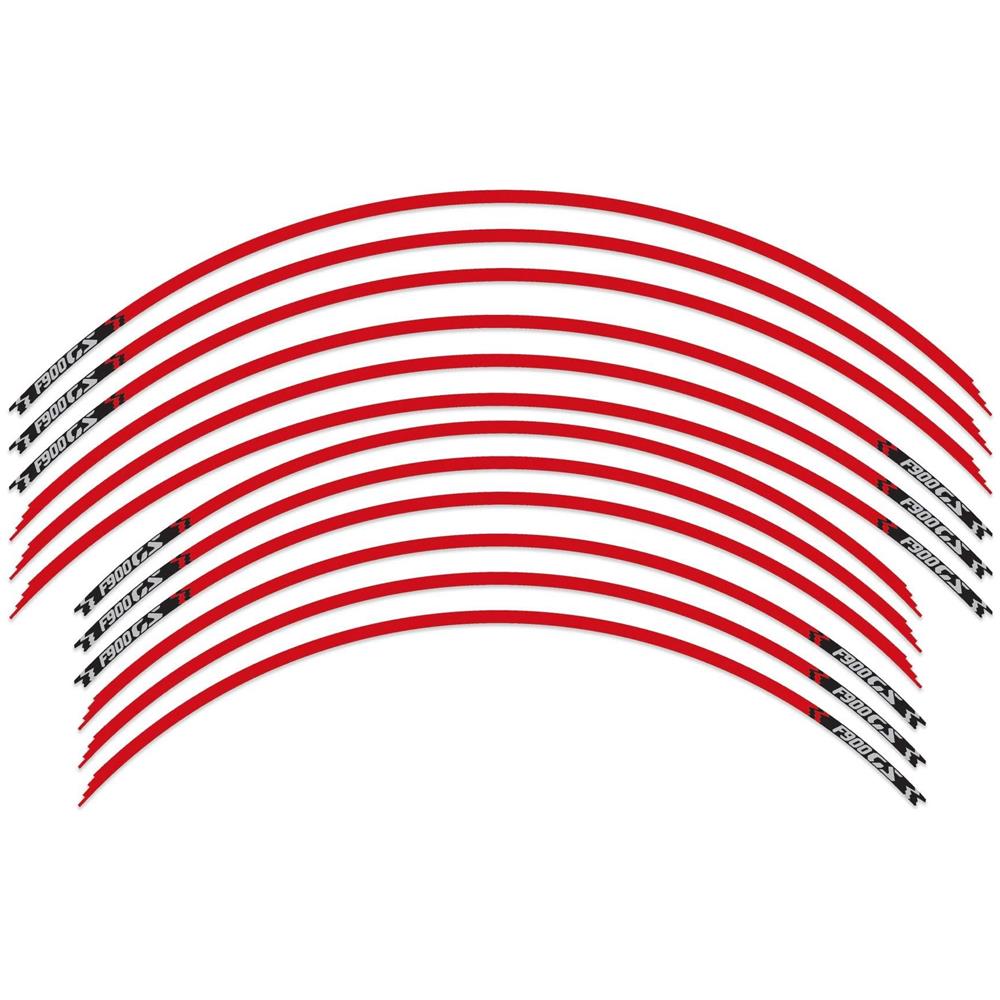 Strisce Adesive Per Cerchi Ruote Moto 21-17 Compatibili Con Bmw F900 Gs 2024 Rosso - Foto 1