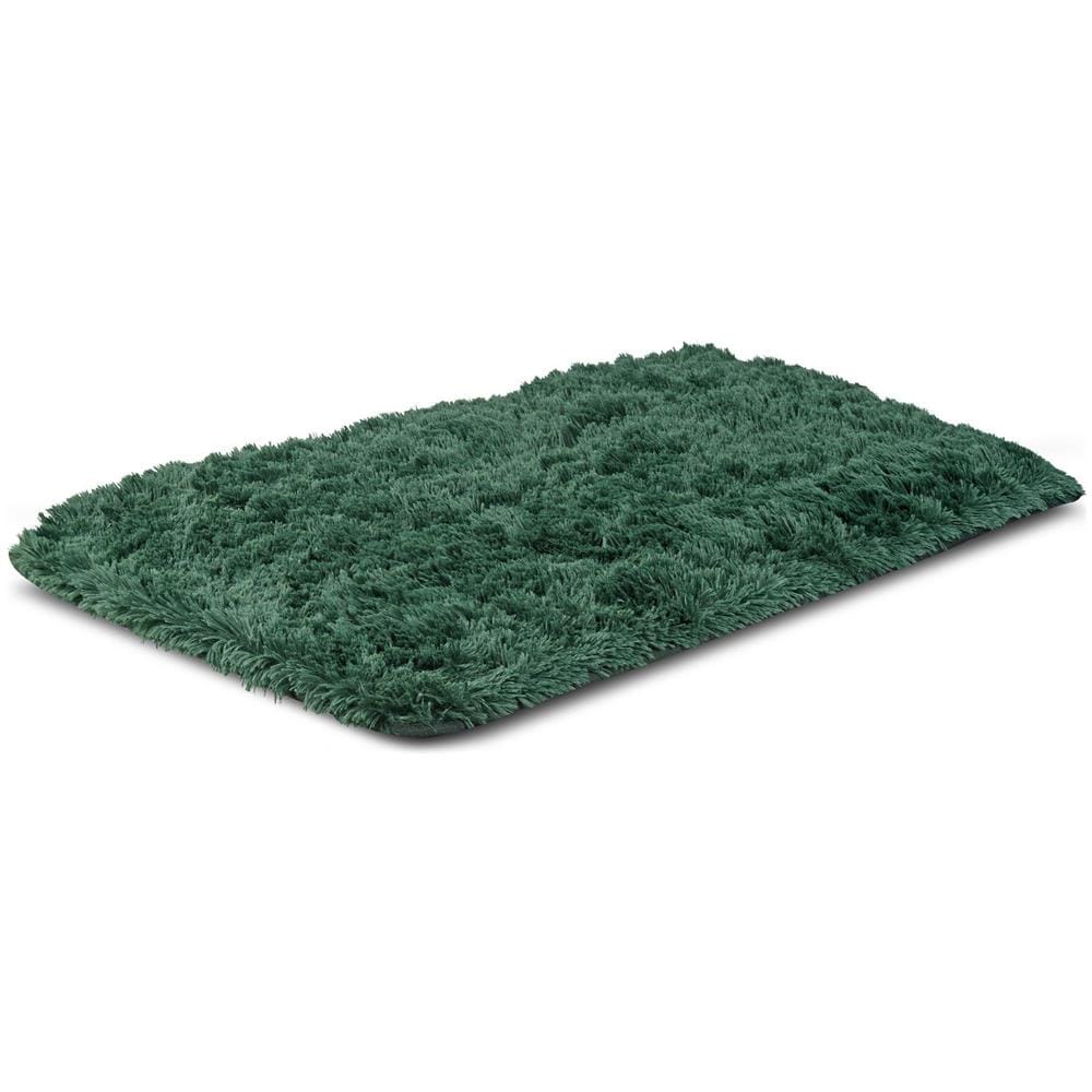 80x120 cm TAPPETO PELOSO ANTISCIVOLO Tappeto morbido verde - Foto 1