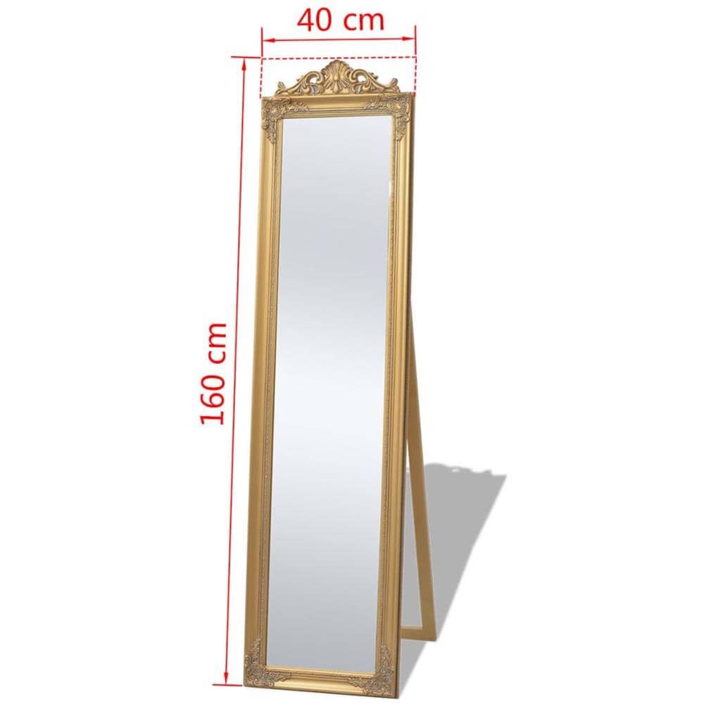 Specchio A Pavimento In Stile Barocco 160x40 Cm Dorato - Foto 14