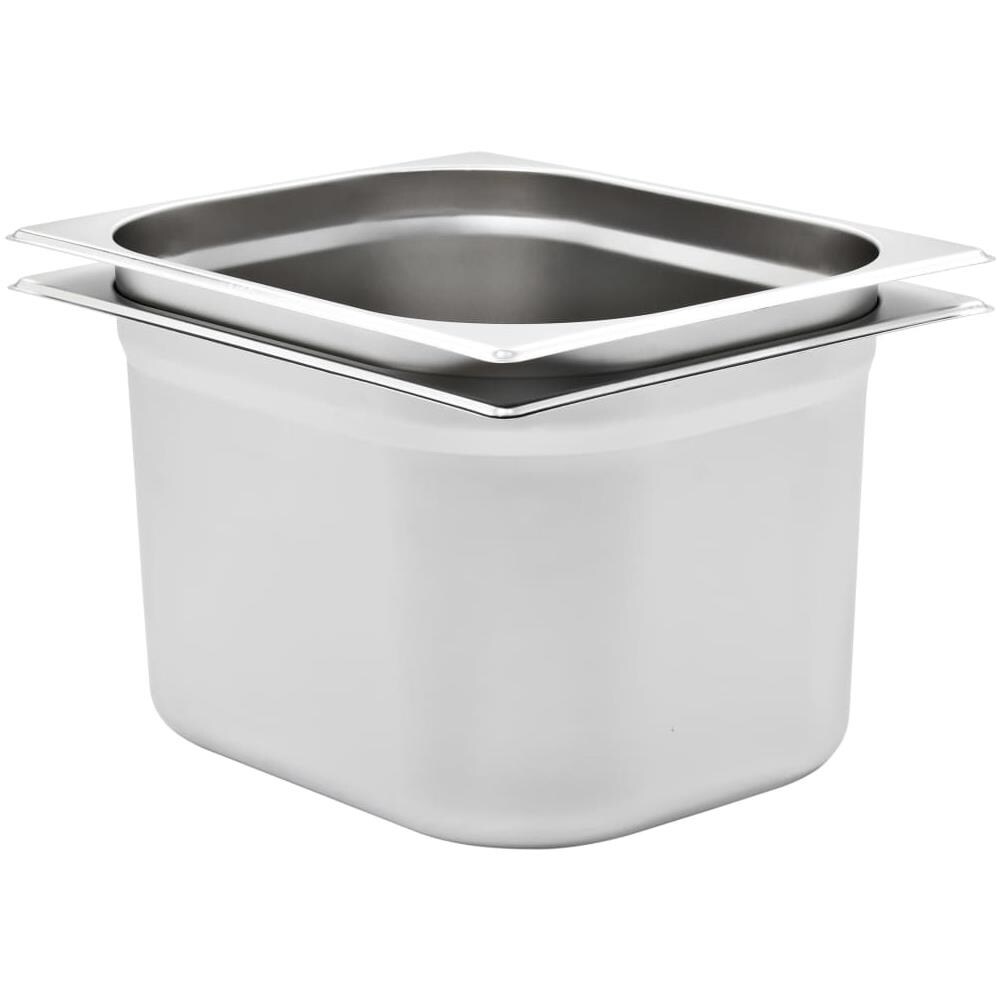 Contenitori Per Alimenti 2 Pz Gn 1/2 200 Mm In Acciaio Inox - Foto 1