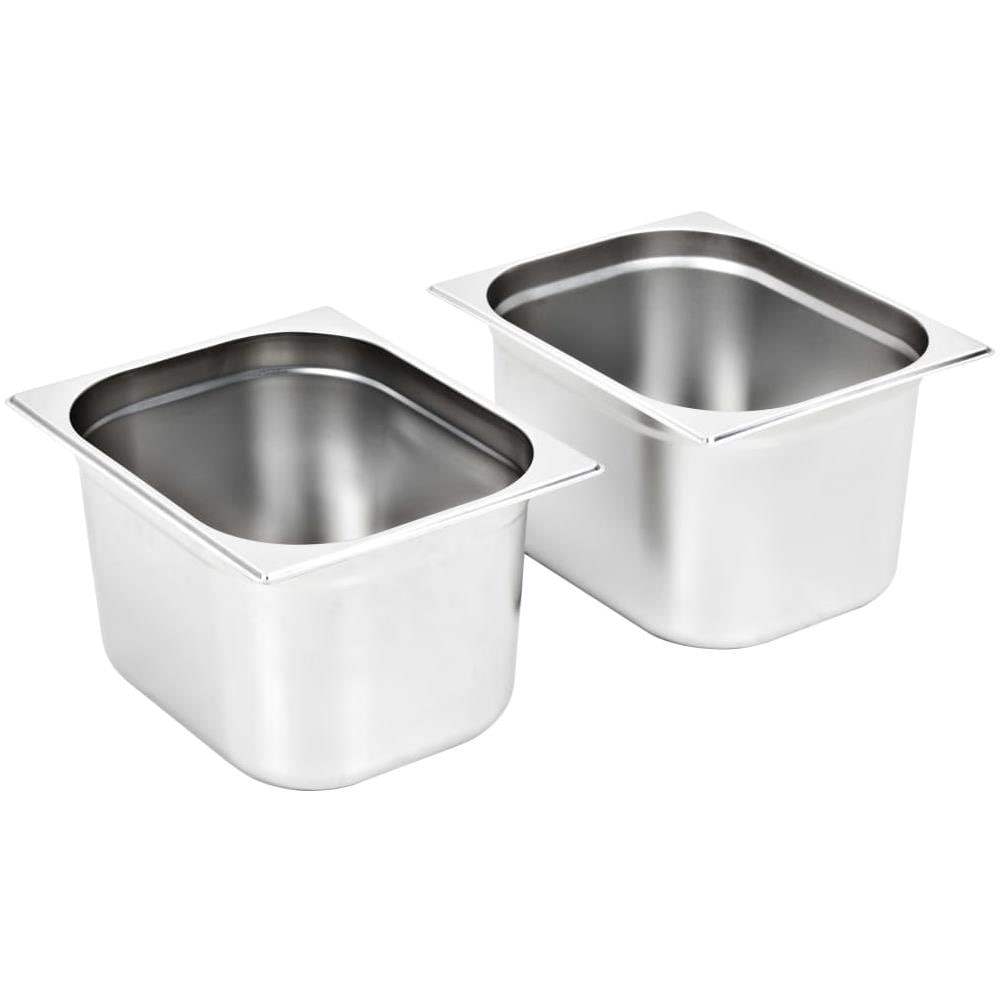 Contenitori Per Alimenti 2 Pz Gn 1/2 200 Mm In Acciaio Inox - Foto 2