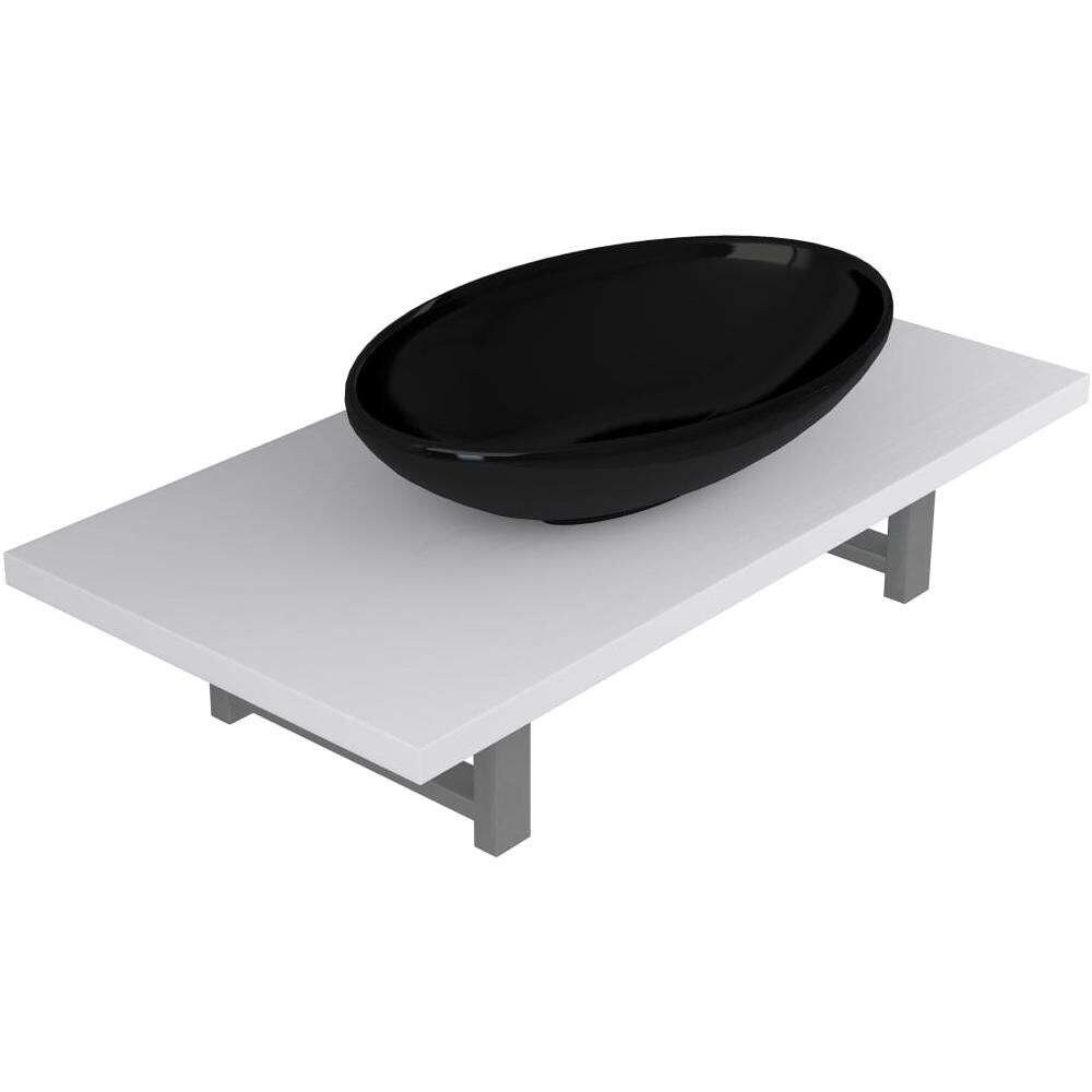 Set Mobili Da Bagno 2 Pz Ceramica Bianco - Foto 1