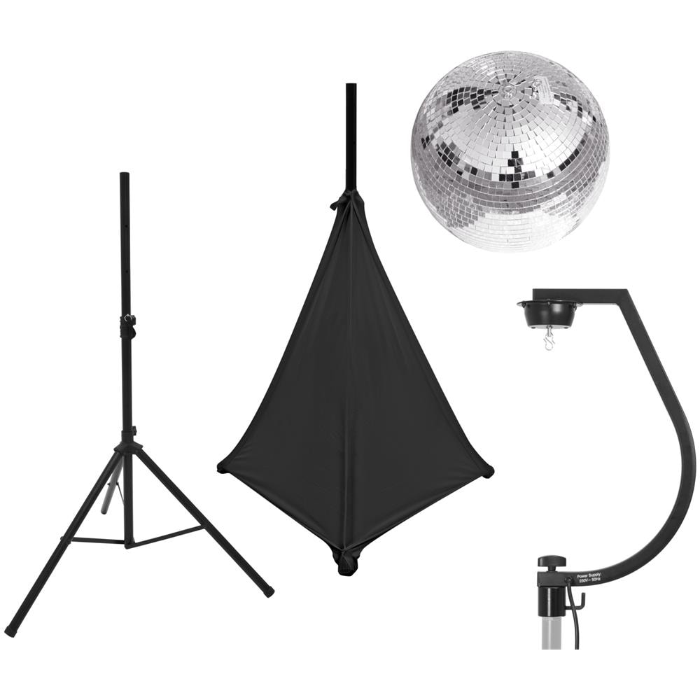 Set Mirror Ball 30cm With Stand And Tripod Cover Black - Foto 1