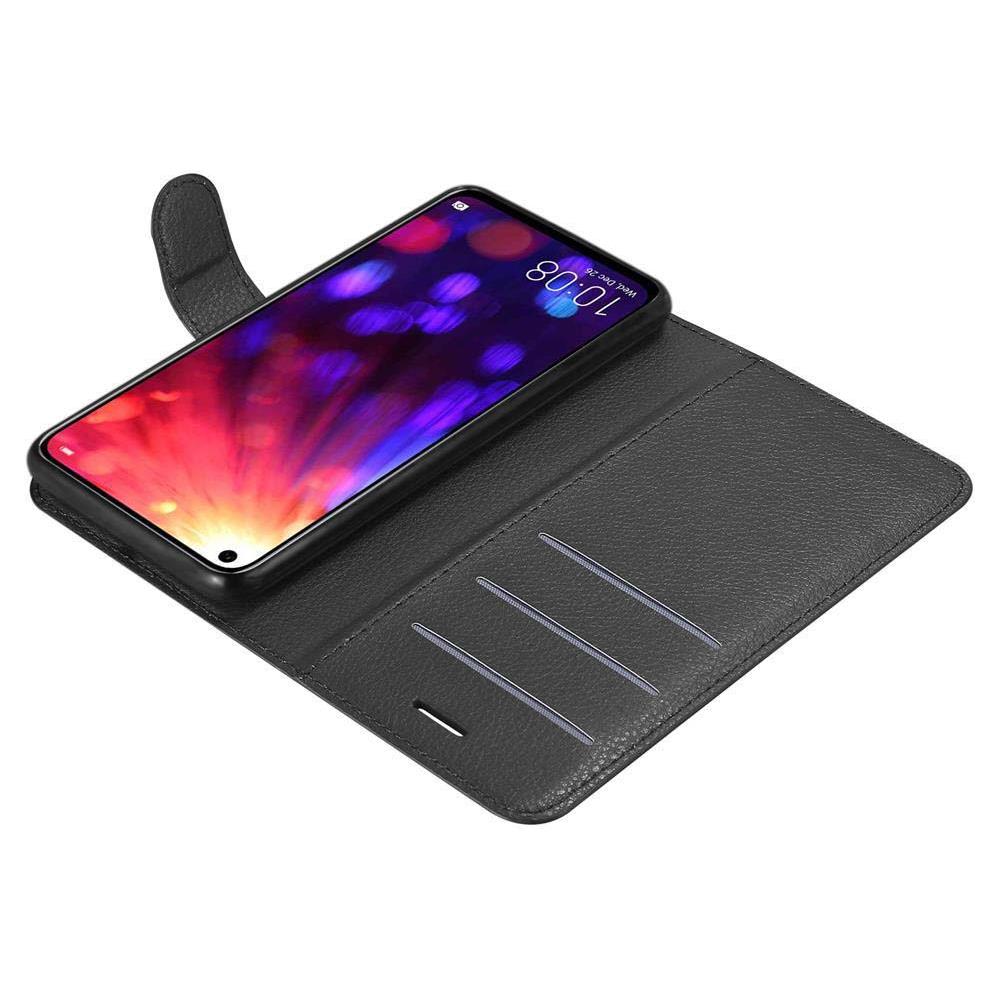 Custodia Compatibile Con Honor View 20 In Nero Carbone - Coperchio Protettiva Con Chiusura Magnetica, Funzione Stand E Tasca Per Le Carte - Foto 8