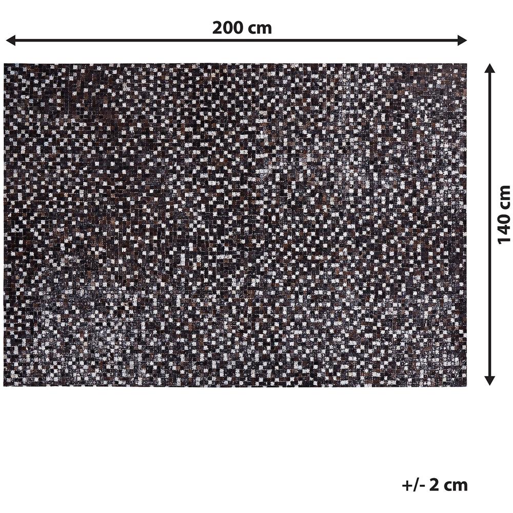 Tappeto In Pelle Marrone / argento 140 X 200 Cm Akkese - Foto 2