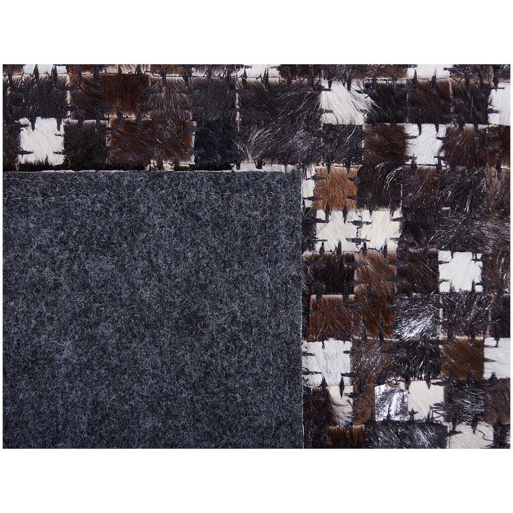 Tappeto In Pelle Marrone / argento 140 X 200 Cm Akkese - Foto 7