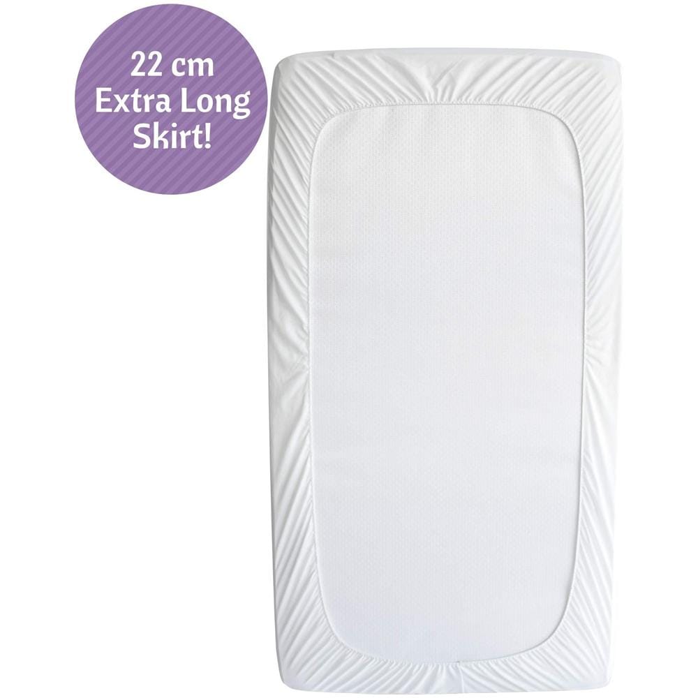 Premium Culla Materasso Protector Noiseless Impermeabile Rilievo Coperchio Montato Foglio Di Bamb Naturale Silenzioso Topper Per Bambino Del Bambino Dei Bambini Cotbed 70 X 140 Cm - Foto 4