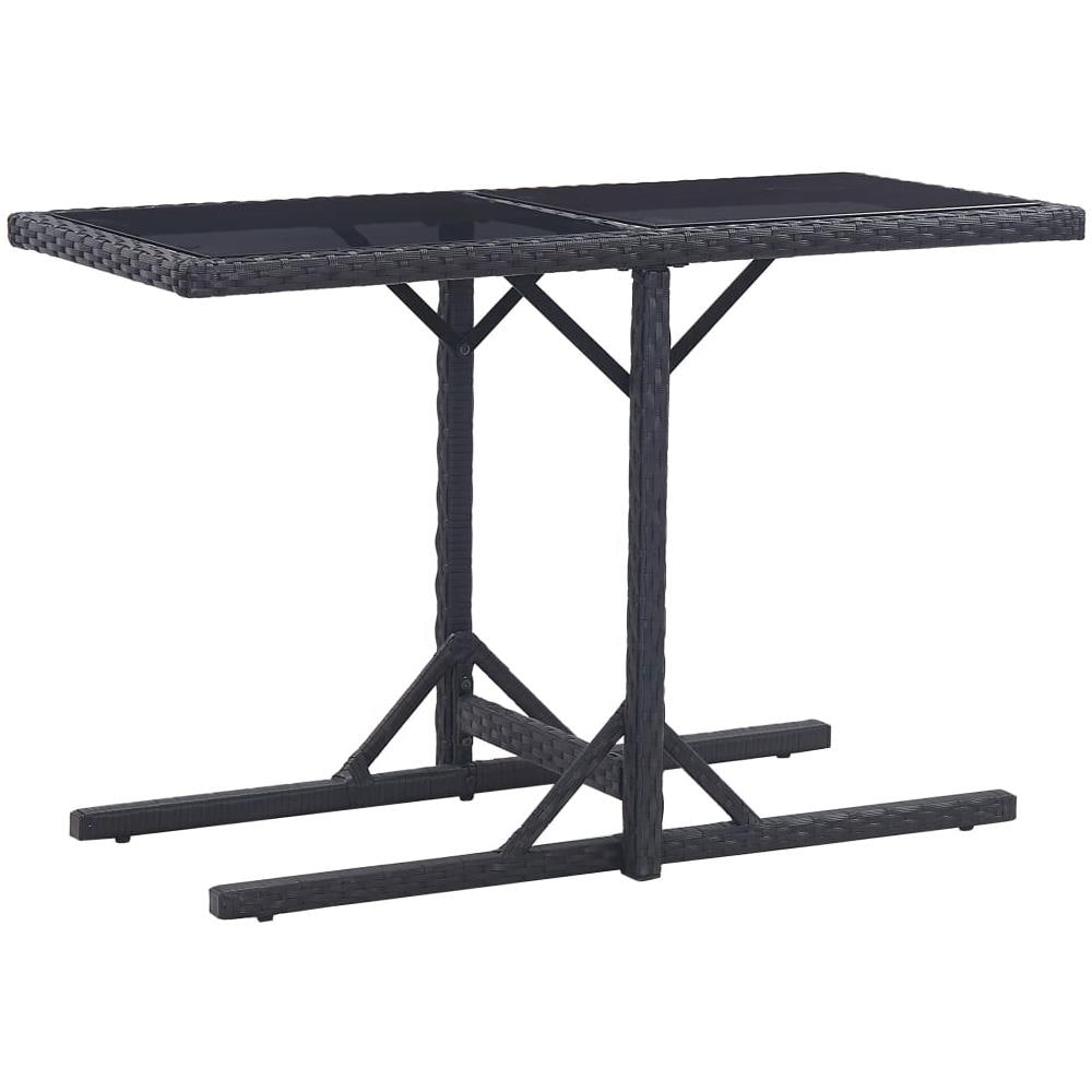 Set Mobili Da Pranzo Per Giardino 3 Pz Nero - Foto 8