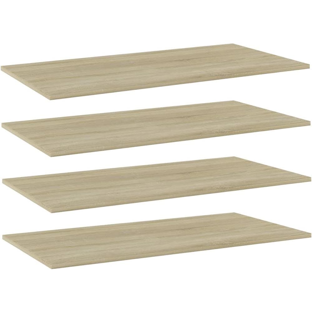 Ripiani per Libreria 4pz Rovere Sonoma 80x20x1,5cm Multistrato - Foto 1