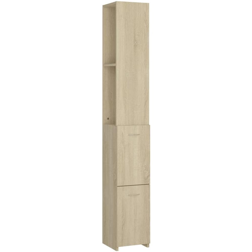 Armadietto Bagno Rovere Sonoma 25x26,5x170 cm Legno Multistrato - Foto 1