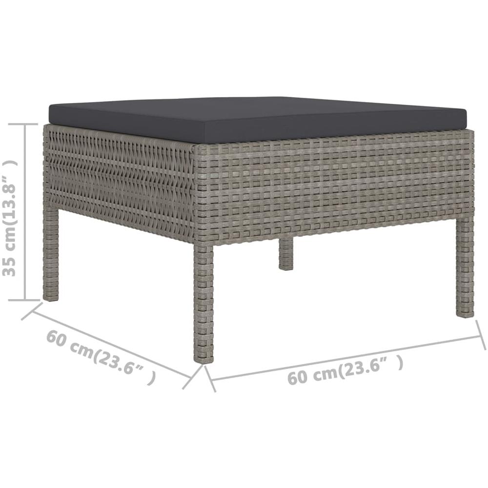 Set Divani Da Giardino 11 Pz Con Cuscini In Polyrattan Grigio - Foto 1