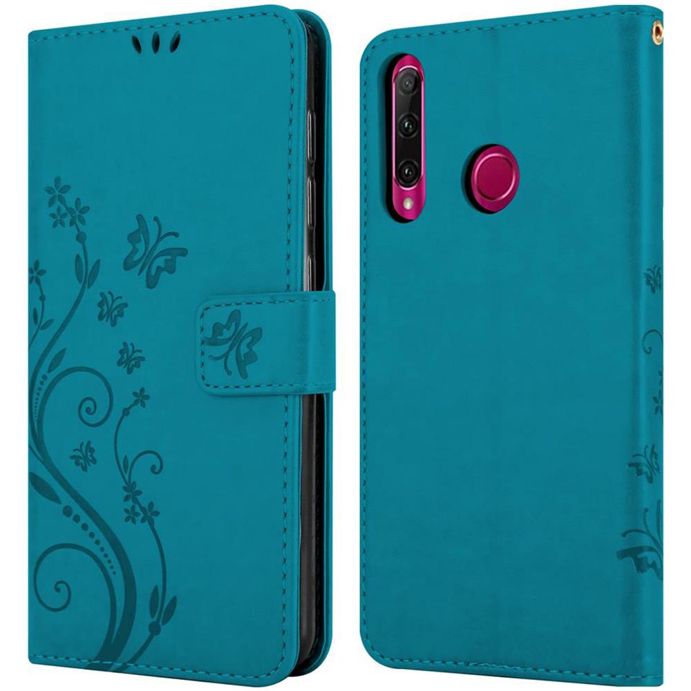 Custodia Compatibile Con Honor 20 Lite In Blu Fiore - Coperchio Protettivo In Design Floreale Con Chiusura Magnetica, Funzione Stand E Slot Per Carte - Foto 8