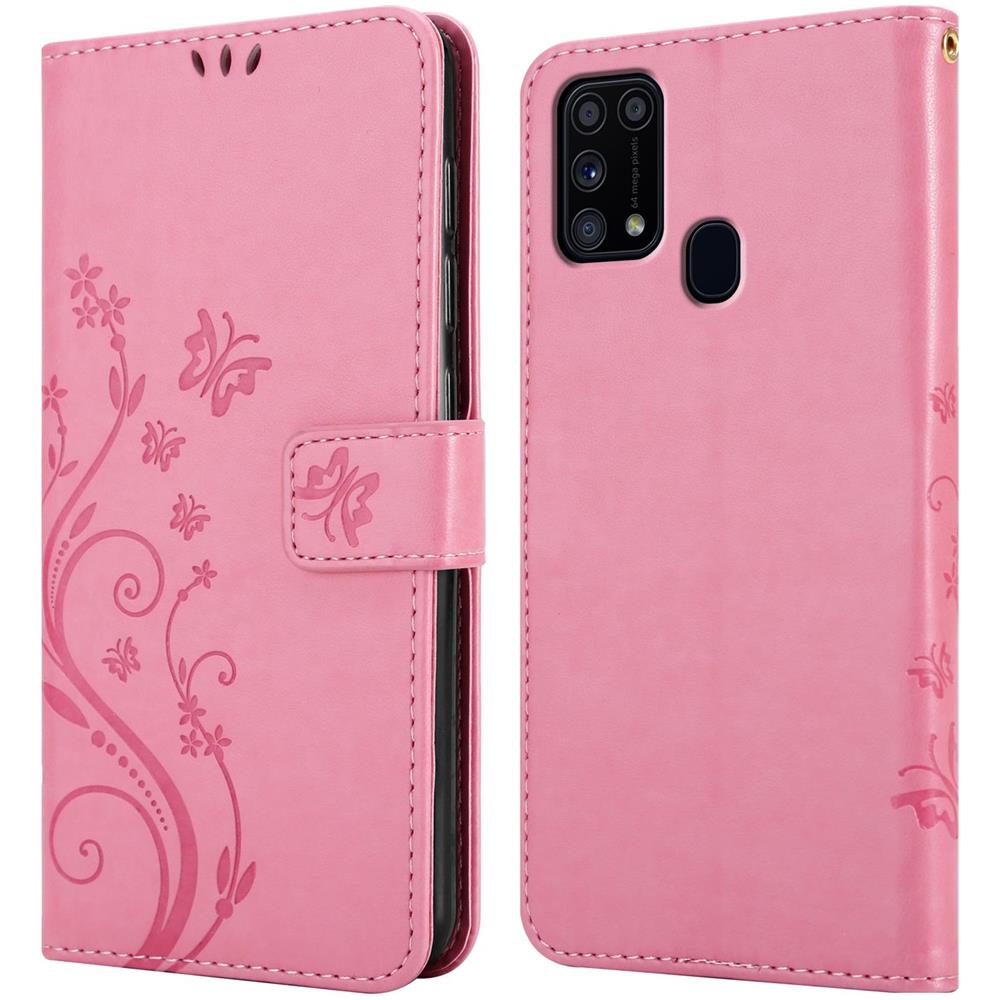 Cadorabo Custodia Compatibile Con Samsung Galaxy M31 In Rosa Fiore - Coperchio Protettivo In Design Floreale Con Chiusura Magnetica, Funzione Stand E Slot Per Carte - Foto 8