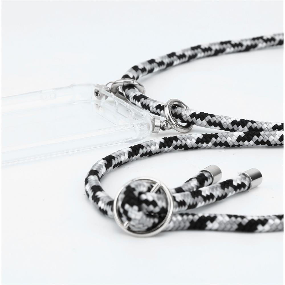 Catena Di Telefoni Cellulari Compatibile Con Samsung Galaxy A32 5g In Nero Camouflage - Coperchio Protettivo In Silicone Con Anelli D'argento, Cinturino In Corda E Custodia Staccabile - Foto 2