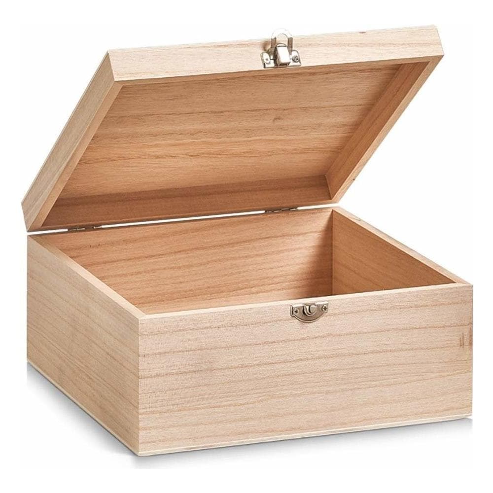 Contenitore In Legno Con Coperchio, 23 X 23 X 11 Cm, - Foto 1