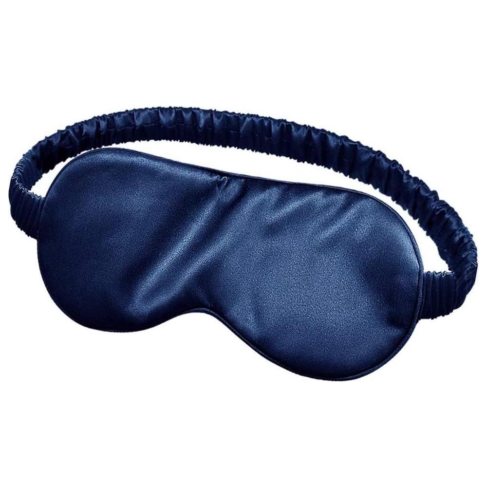 Mascherina Per Dormire In Seta Blu Scuro Blu Scuro - Foto 1