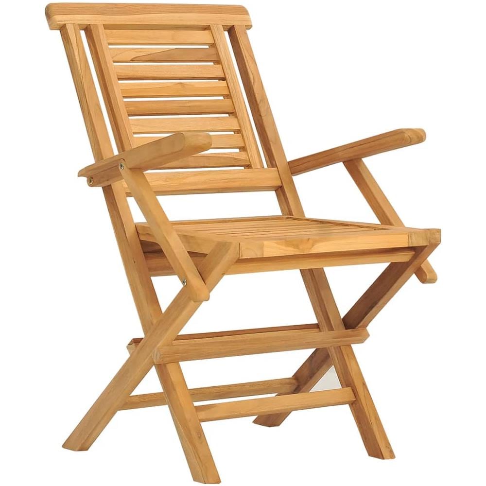 Sedie Da Giardino Pieghevoli 6pz 56x63x90cm Legno Massello Teak - Foto 3