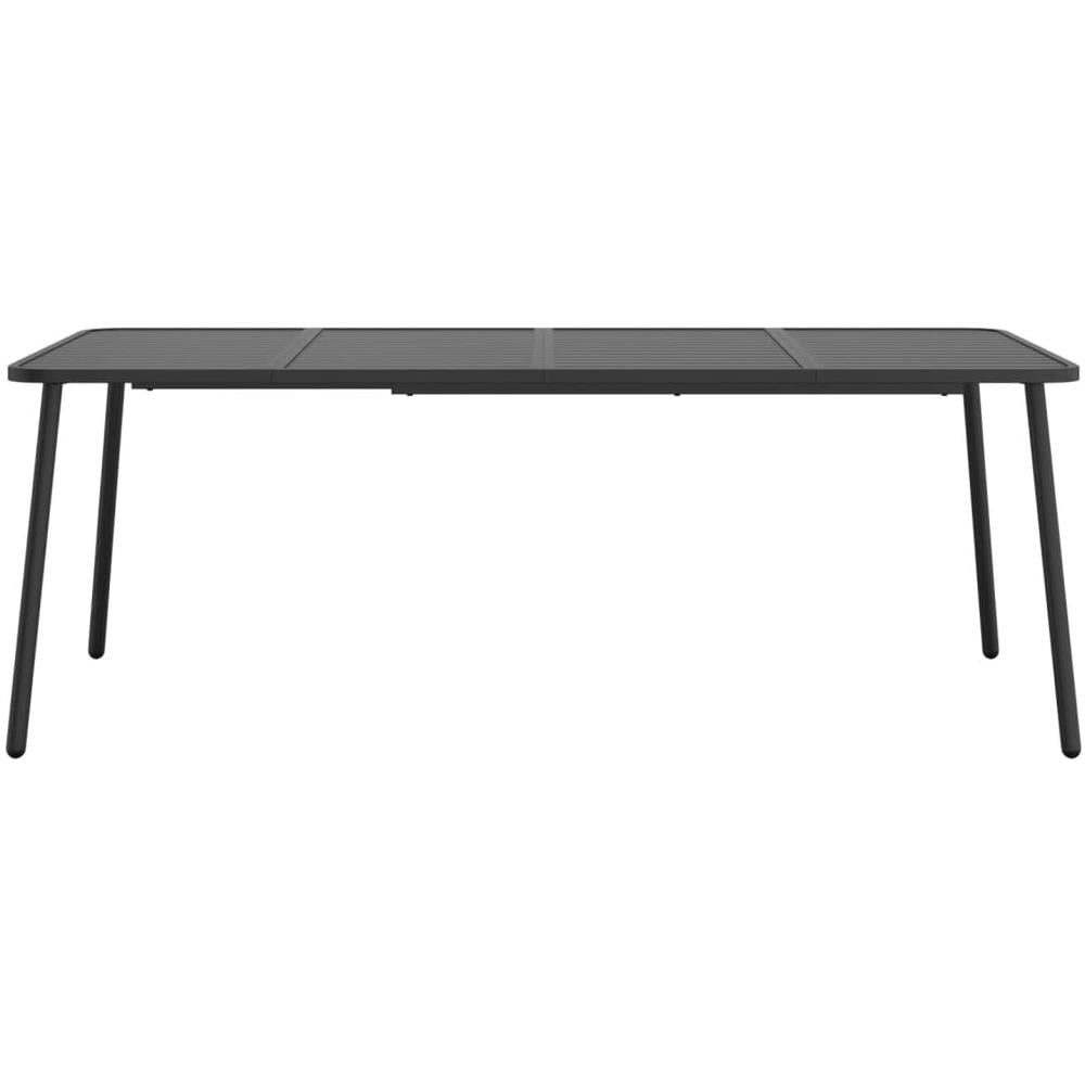 Tavolo Da Giardino Antracite 200x100x71 Cm Acciaio - Foto 3
