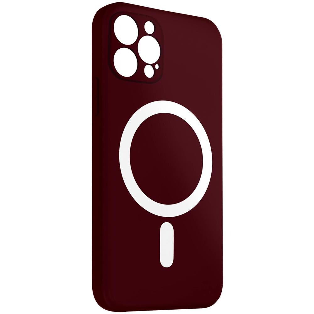Cover Magsafe Per Iphone 12 Pro Soft-touch Bordi Rialzati Anti-shock Bordeaux - Foto 5
