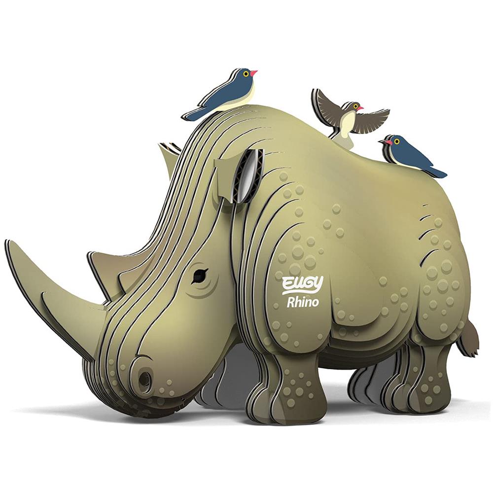 076 Puzzle 3d Ecologico In Carta Rhino Nuovo Sigillo] - Foto 1