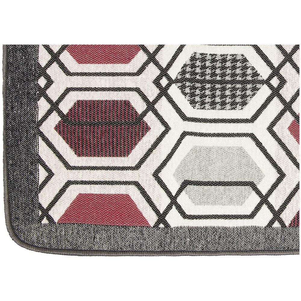 Tappeto Bagno Doccia Antiscivolo Mod. Vietri Tappetino Super Assorbente Cotone Pelo Corto 45x60 Rosso - Foto 2