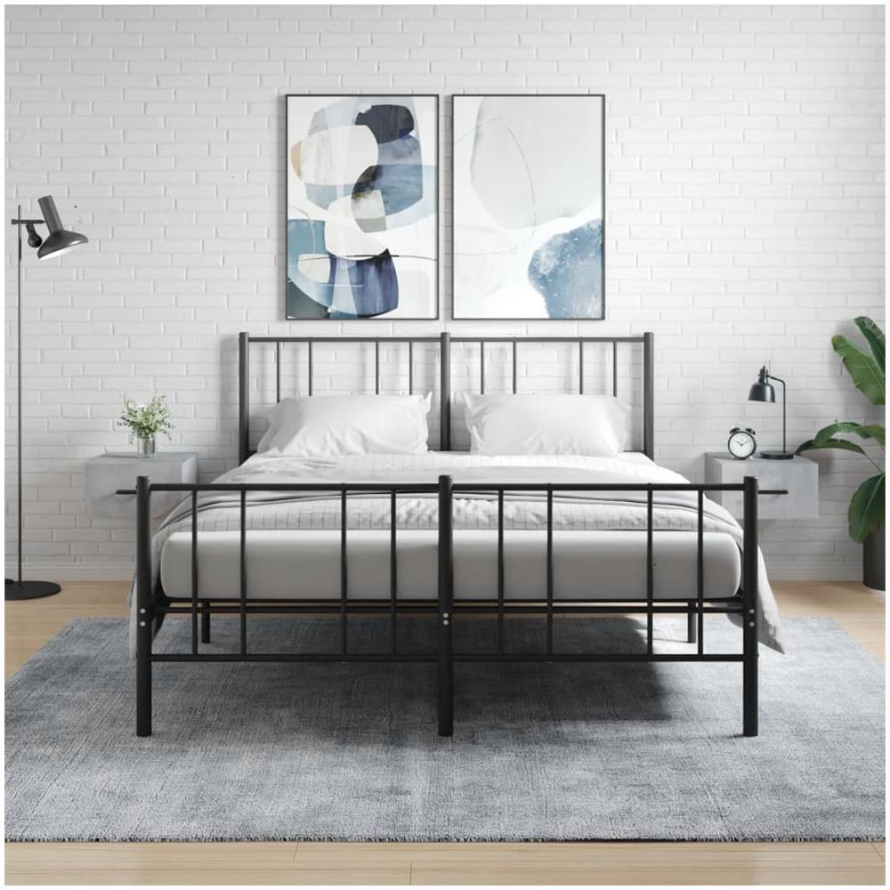 Comodini A Muro 2 Pz Grigio Cemento 35x35x20 Cm - Foto 1