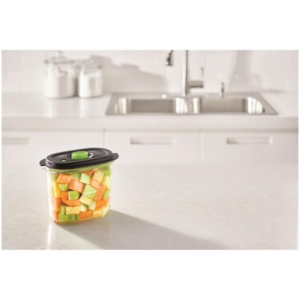 FFC023X recipiente per cibo Ovale Scatola 1,8 L Nero, Trasparente 1 pz - Foto 1