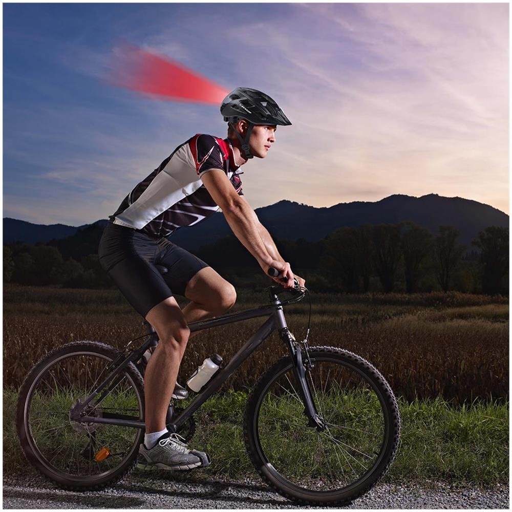 Casco da Bicicletta Caschetto Regolabile da 58-61 cm Taglia L Illuminazione Led - Foto 4