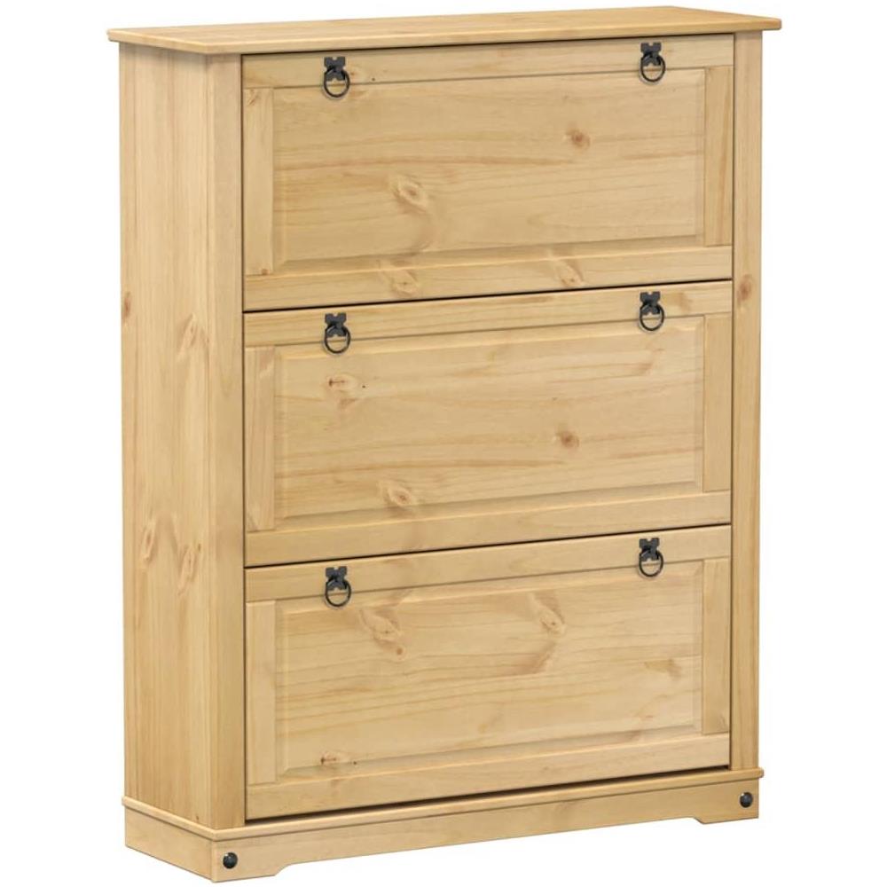 Scarpiera Corona 99x32x124,5 cm in Legno Massello di Pino - Foto 1