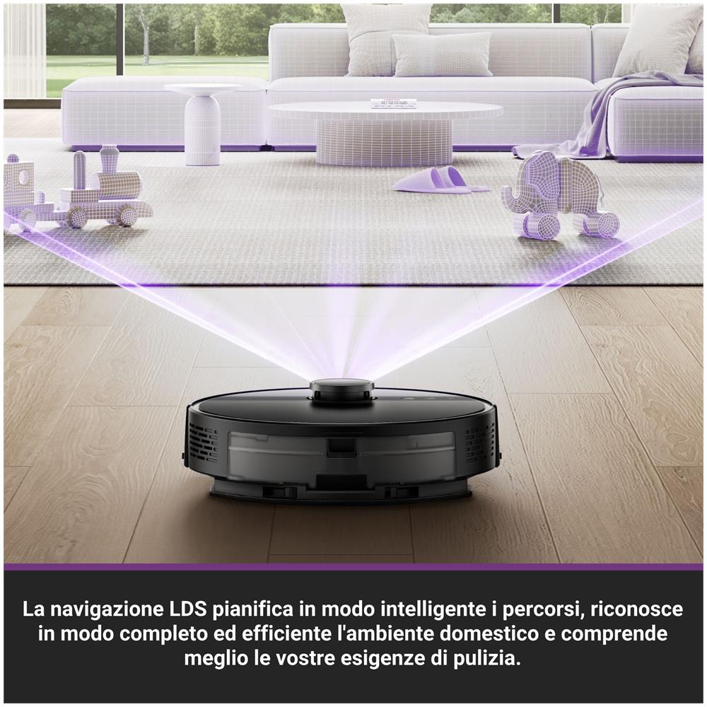N6 PLUS Aspirapolvere Robot Senza Sacchetto, Rotondo, 0,34 L, Carica, Purification, Nero - Foto 2
