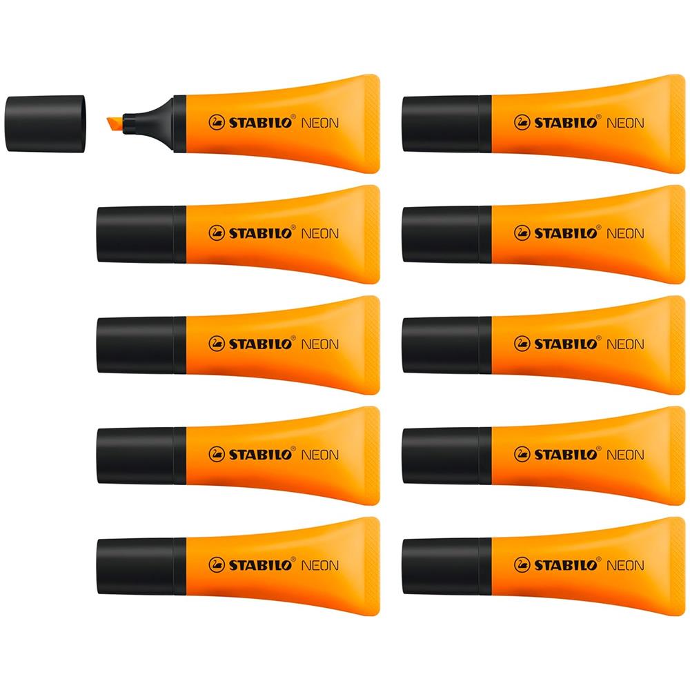 NEON - Evidenziatore - Confezione da 10 - Arancione - Foto 1