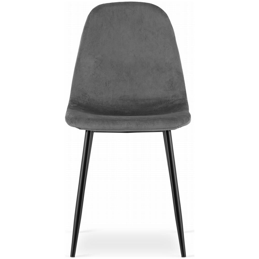 Sedia COMO in velluto grigio scuro per soggiorno o sala da pranzo - Foto 2