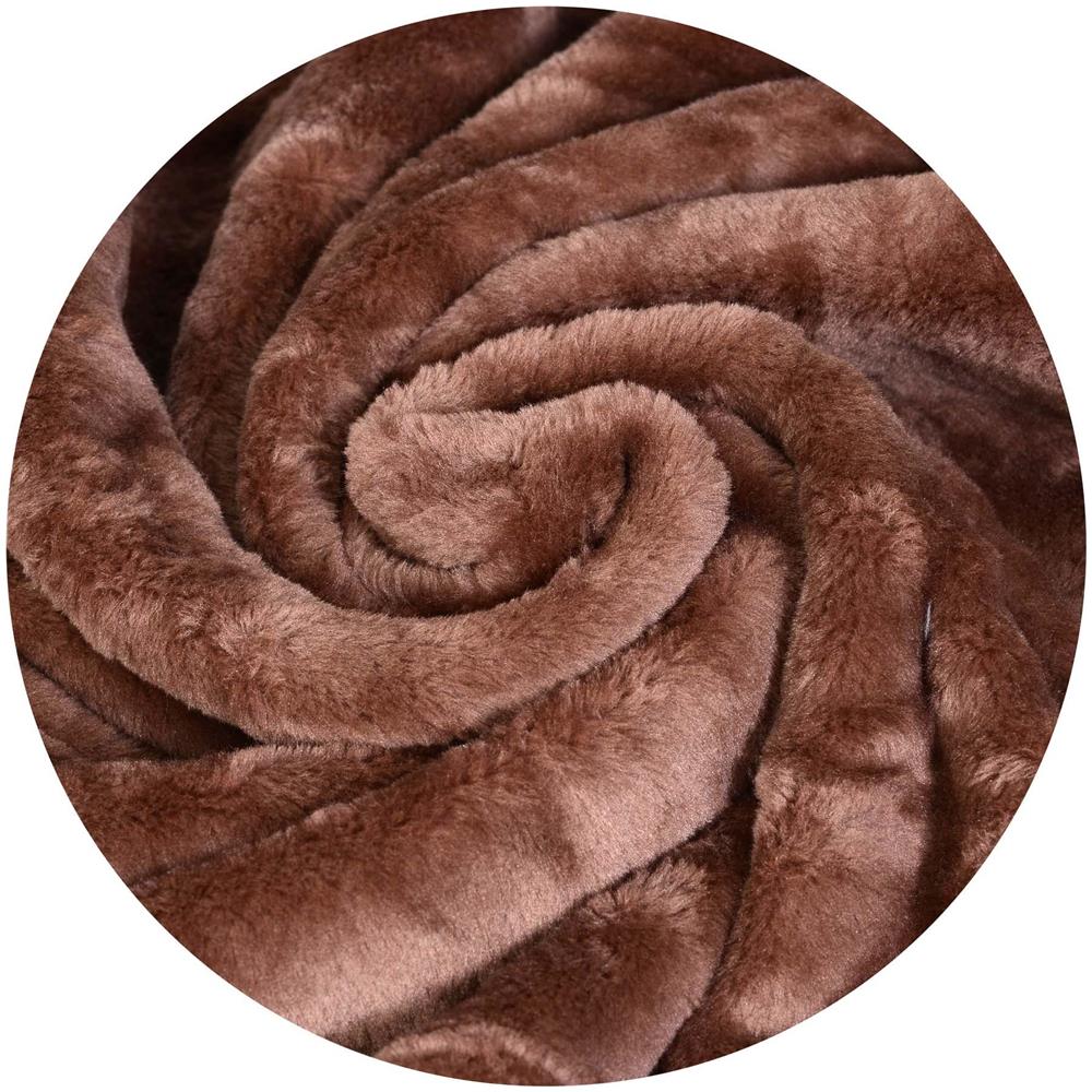 Coperta in acrilico marrone 160x200 cm - Copertura morbida, calda e accogliente - Foto 2