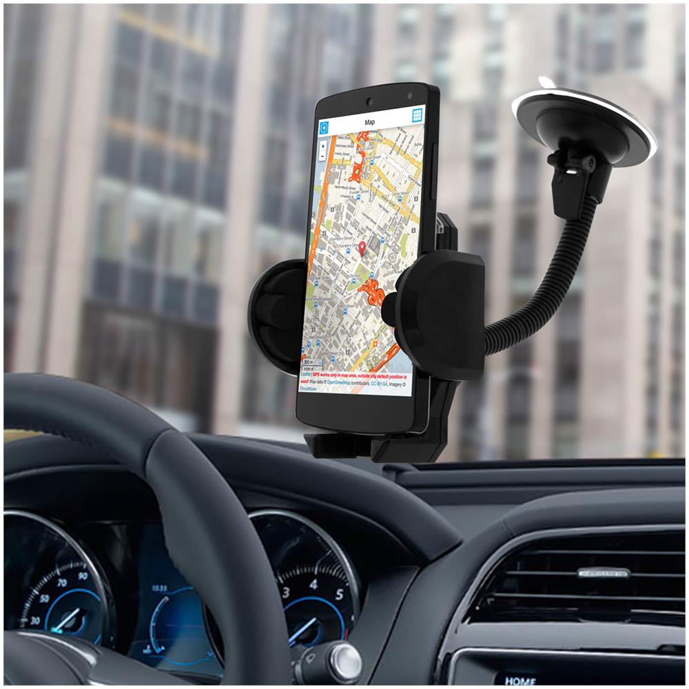 Supporto Auto Girevole Ventosa Parabrezza Per Smartphone - Foto 2