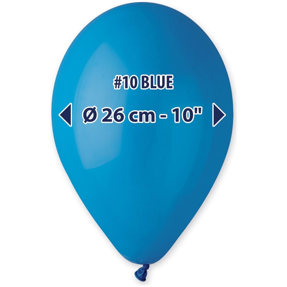 Palloncini Blu Elettrico 9-10 Pollici 26 Cm Diam 100 Pezzi Tonalità Pastello - Foto 1