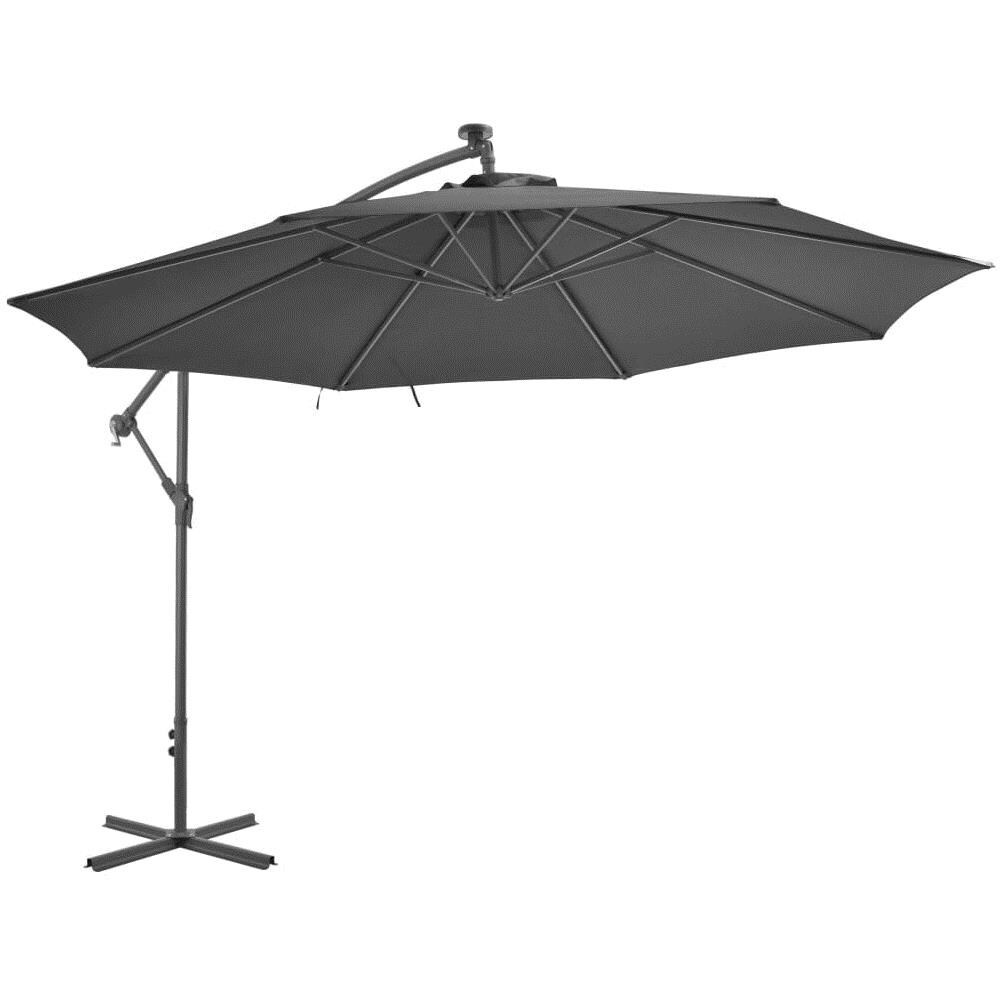 Ombrellone A Sbalzo Con Palo In Alluminio 350 Cm Antracite - Foto 2