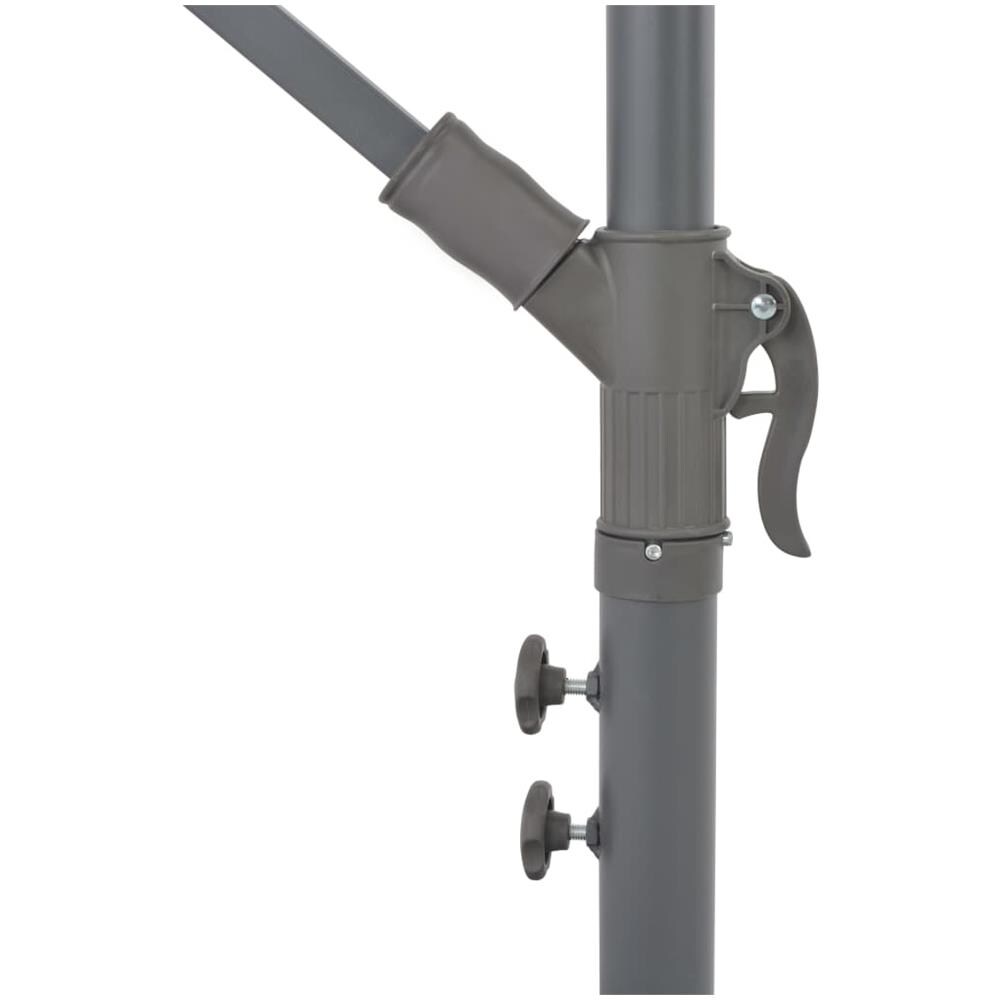 Ombrellone A Sbalzo Con Palo In Alluminio 350 Cm Antracite - Foto 7