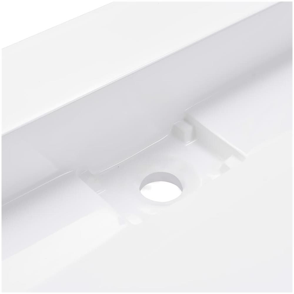 Lavandino 120x46x11 Cm Blocco In Marmo / minerale Bianco - Foto 8