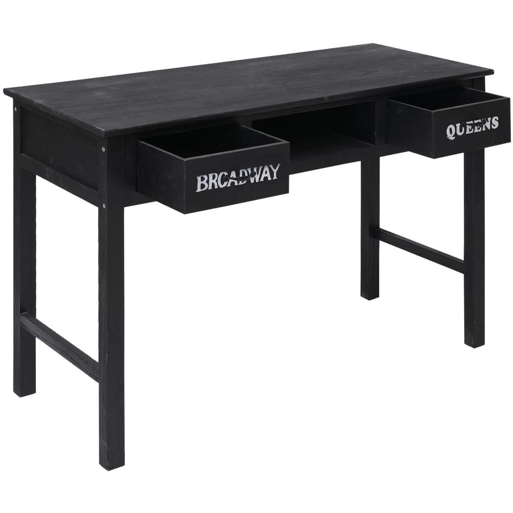 Tavolo Consolle Nero 110x45x76 Cm In Legno - Foto 2