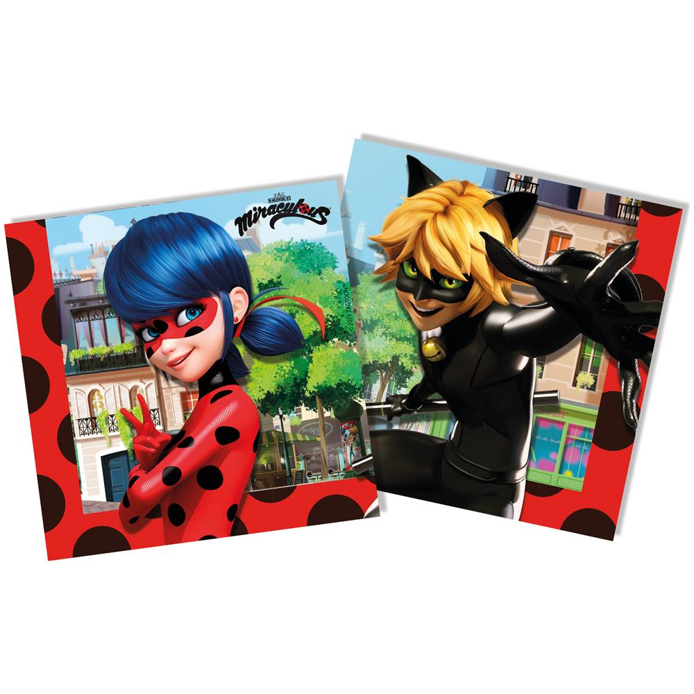 Procos - 20 Tovaglioli In Carta A Tema Ladybug - Foto 1