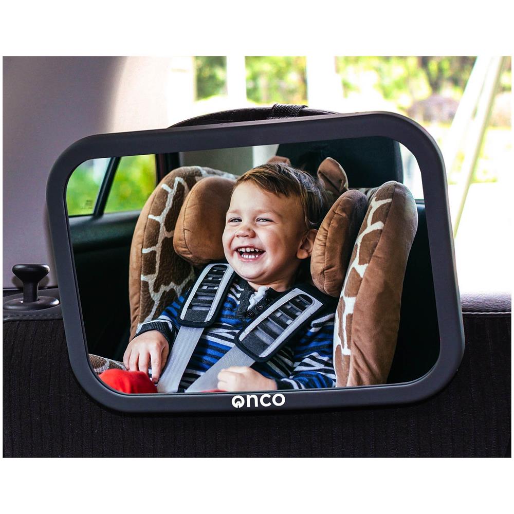 Bambino Dellautomobile Dello Specchio - Pace Della Mente Per Tenere Docchio Il Bambino Su Un Seggiolino Di Fronte Posteriore - Premium Black Frame - Foto 1